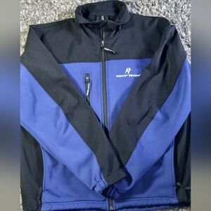 Men's Blue and Black Sport Jacket Zip-up And Side Pockets Size XL